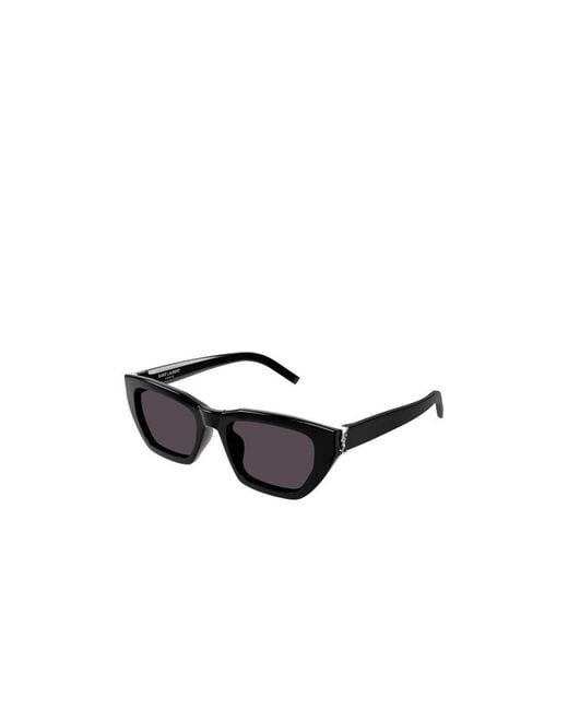 Saint Laurent White Eyewear Cat-Eye Frame Sunglasses