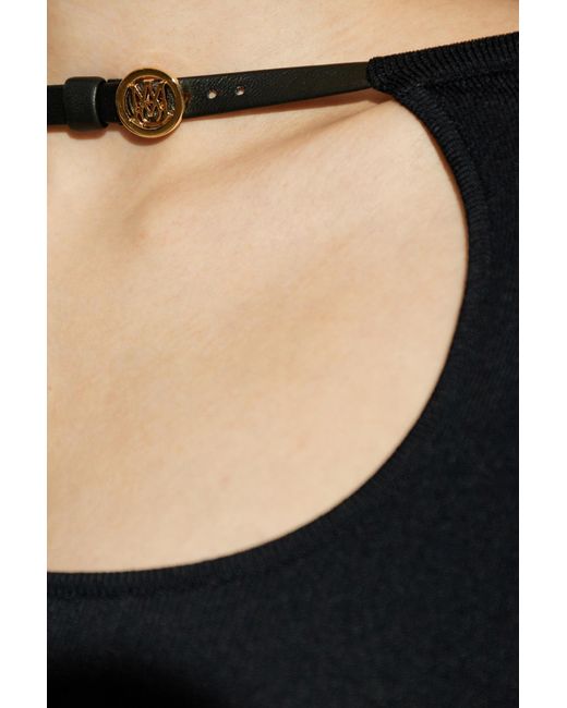 Amiri Black Logo-Plaque Top