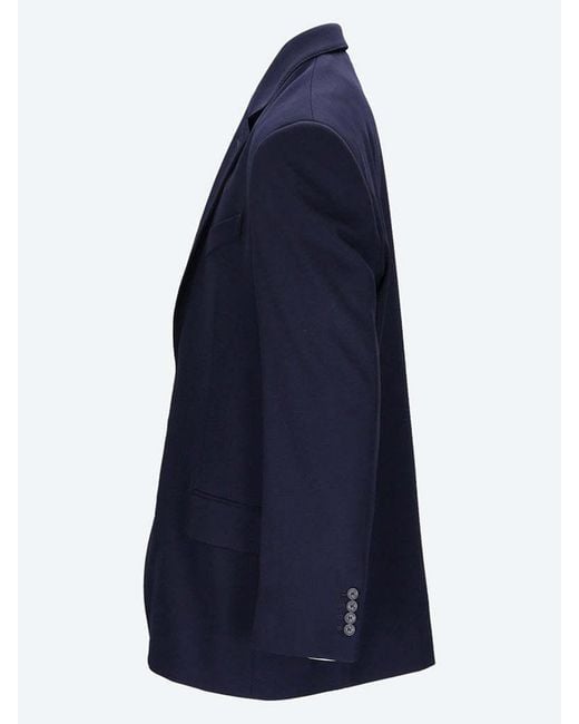 Balenciaga Blue Buttoned Long-Sleeved Blazer for men