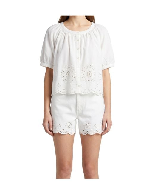FRAME White Crew Neck Shirt