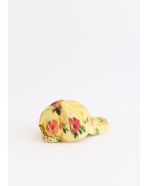 Ganni Yellow Patterned Hat