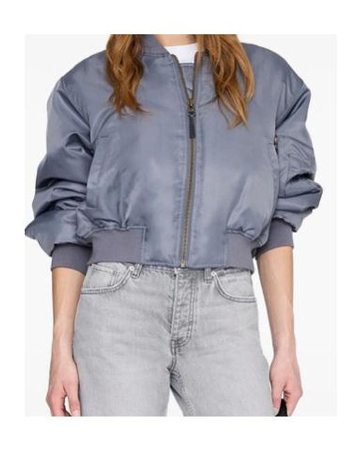Anine Bing Blue Leon Bomber Jacket