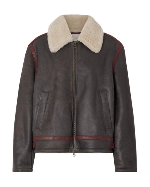 Aimé Leon Dore Black Printed Shearling Jacket for men