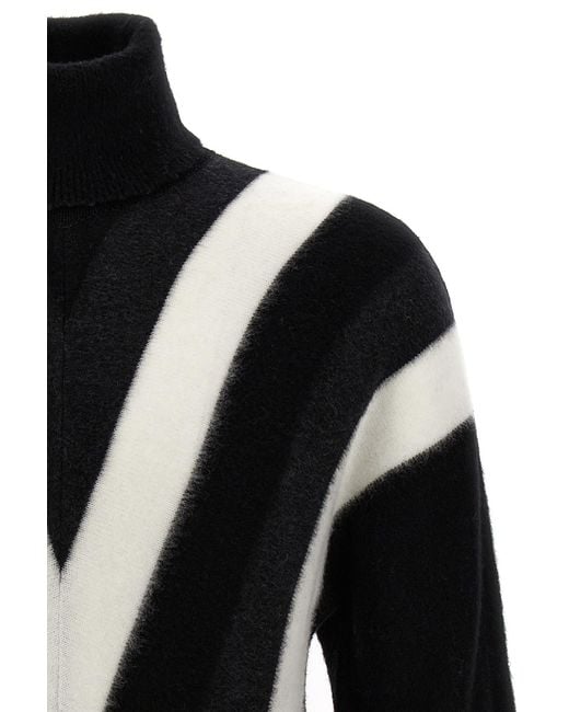 Saint Laurent Black Geometric Pattern Sweater for men