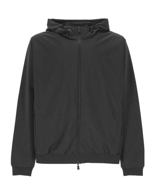 Herno Black Hooded Jacket for men