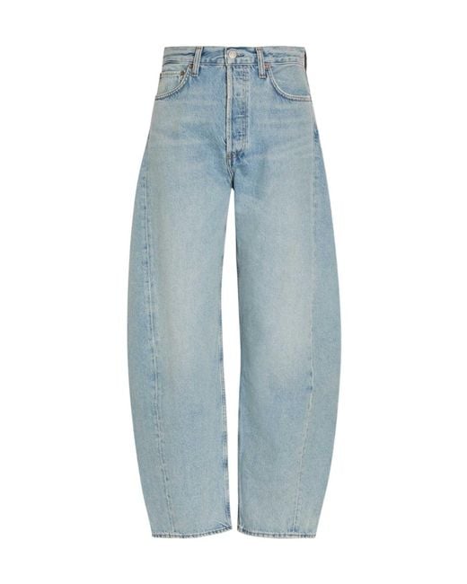 Agolde Blue Barrel-Leg Jeans