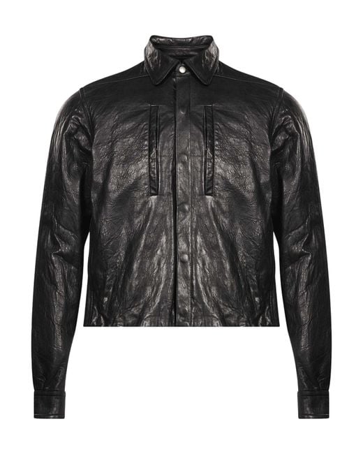 Rick Owens Black Alice Button-Up Jacket for men