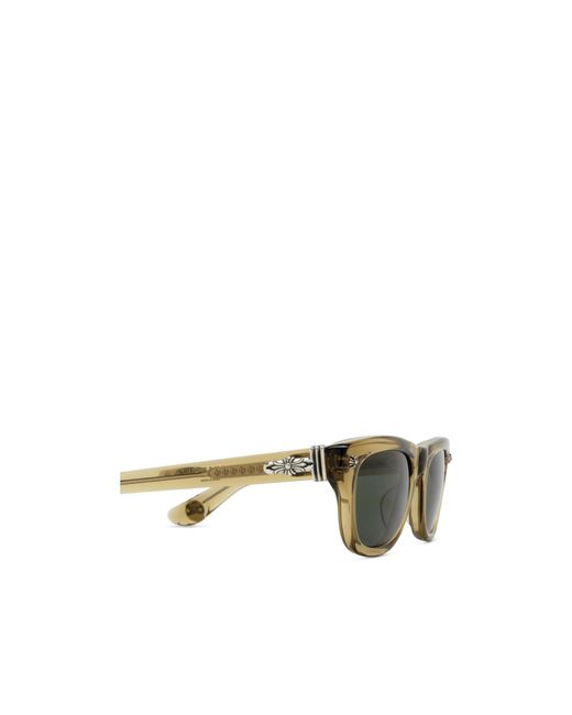 Chrome Hearts Green Geometric Sunglasses for men