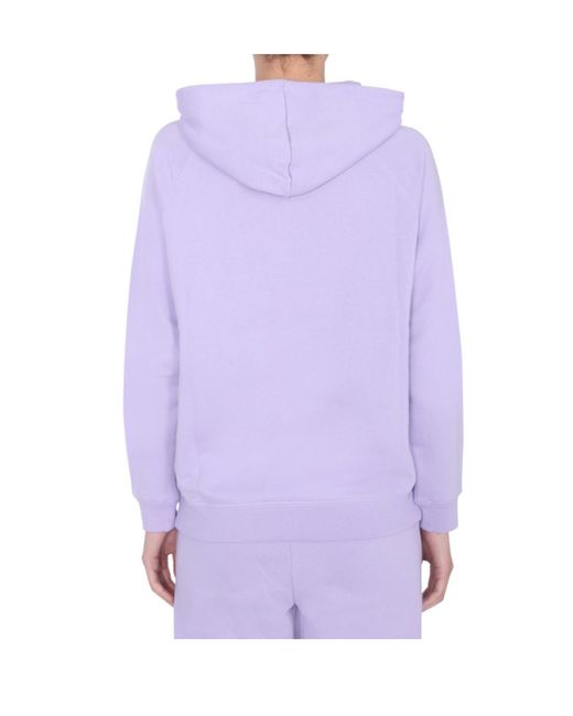 Être Cécile Purple Être Cécile Logo Print Drawstring Hoodie