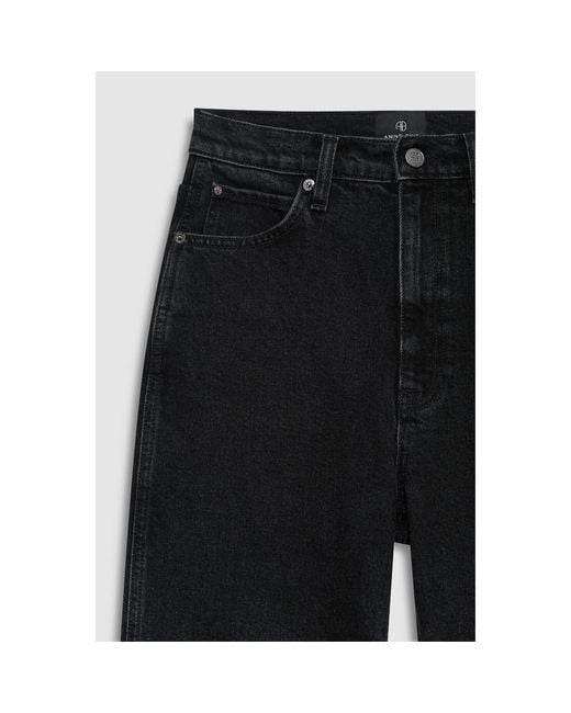 Anine Bing Black Belt-Loop Jeans