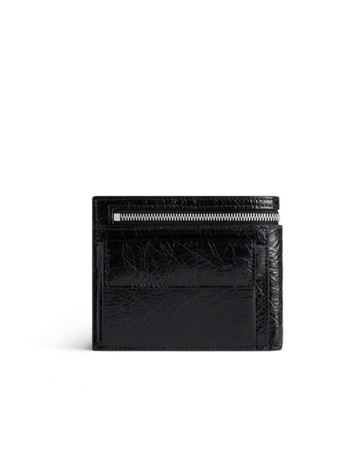 Balenciaga Black Superbusy Bi-Fold Wallet for men