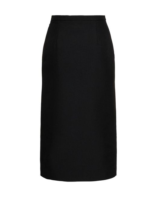 Michael Kors Black Side-Split Skirt