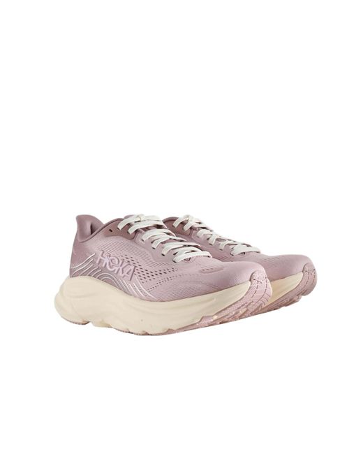 Hoka One One Pink Round-Toe Sneakers