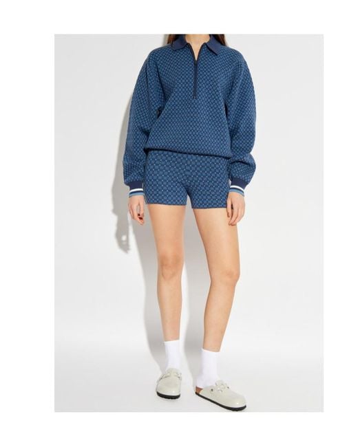 The Upside Blue Lumiere Patterned Shorts
