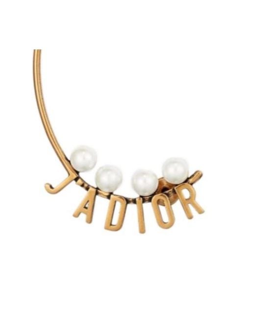 Dior Metallic Logo Earrings