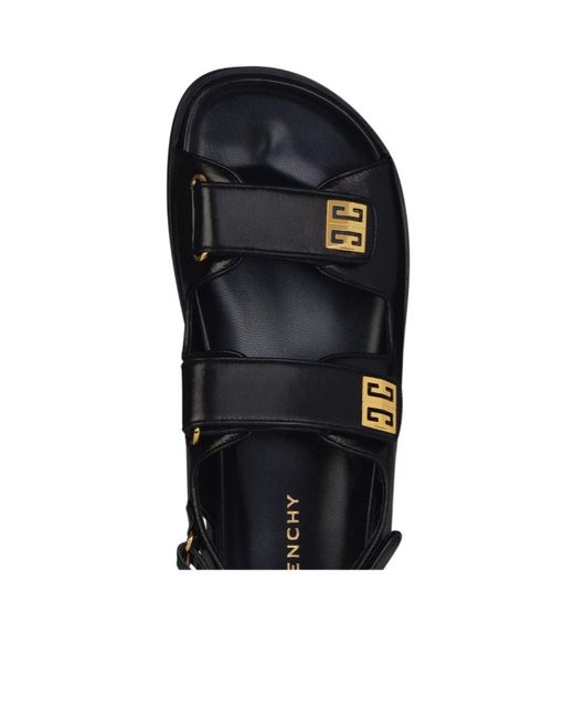 Givenchy Black 4G Strap Sandals