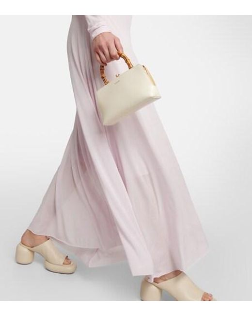 Jil Sander White Draped Crêpe Gown