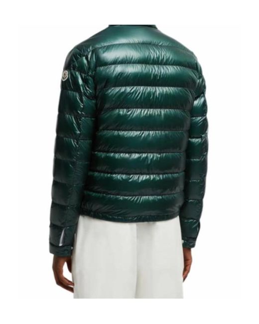 Moncler Green Acorus Zip-Up Padded Jacket for men