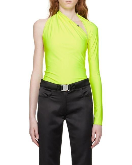 1017 ALYX 9SM Yellow Logo Single-Sleeved Long-Sleeved T-Shirt