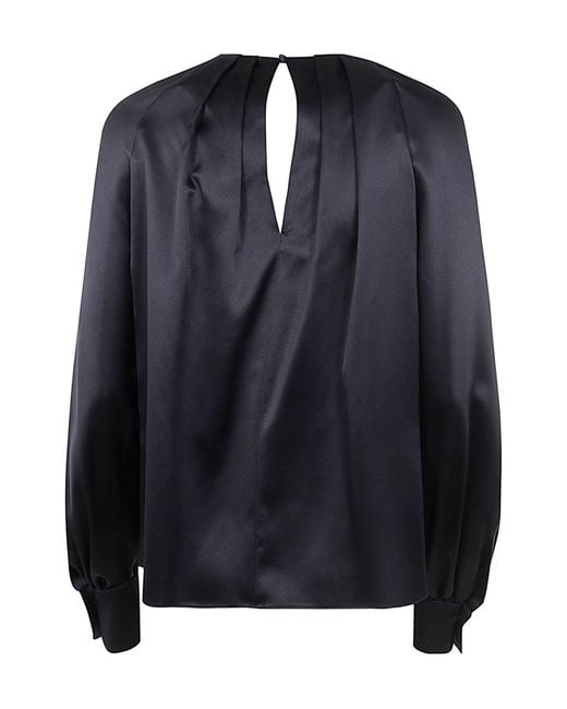 Max Mara Black Pianoforte Key Cross Detailed Shirt