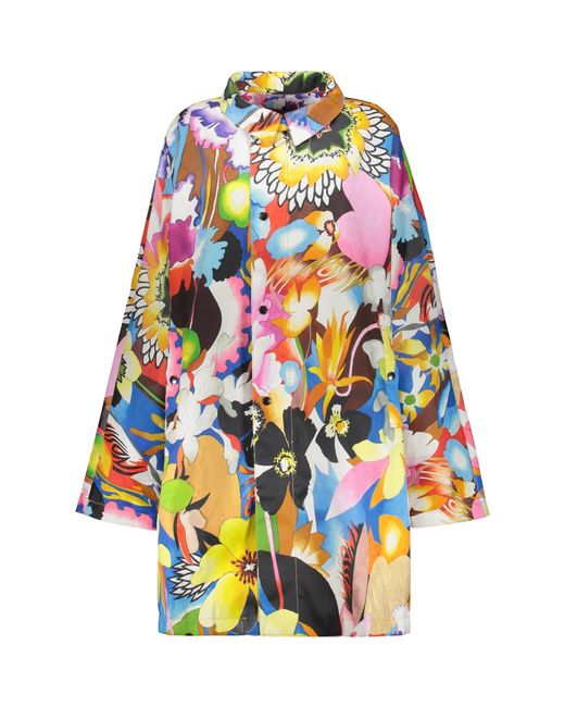 Missoni White Floral Print Trench Coat