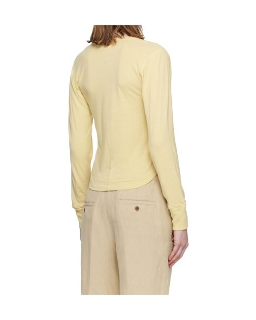 Isabel Marant Natural Talicia Long-Sleeved Henley Shirt