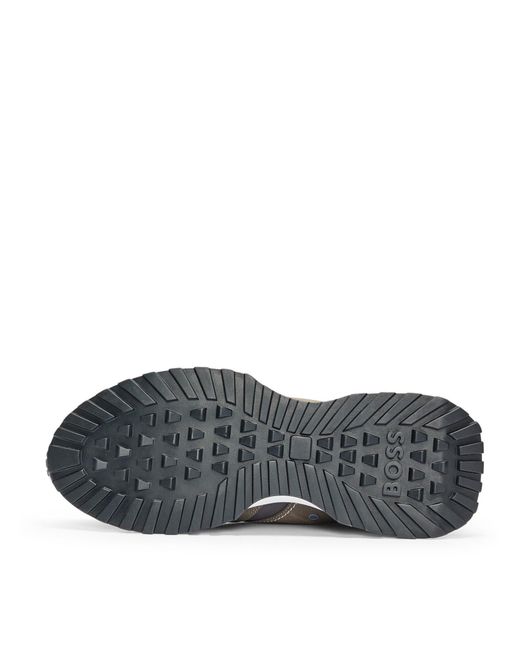 Boss Gray Classic Sneakers for men