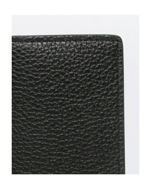 Mulberry Black Logo-Stamp Leather Card Holder for men