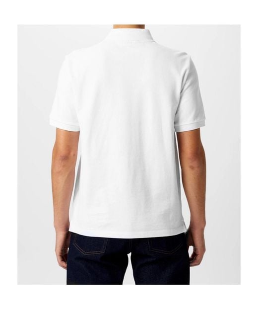 AMI White Adc Polo for men