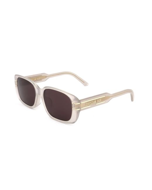 Dior White Full-Rim Sunglasses