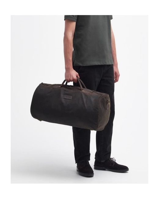 Barbour Black Wax Holdall for men