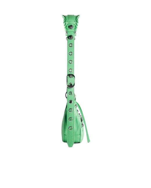 Balenciaga Green Le Cagole Zipped Xs Shoulder Bag