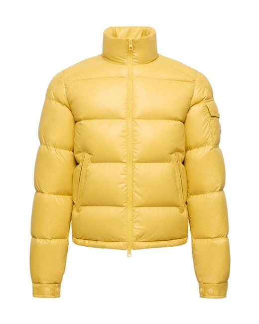 Moncler Yellow Levitha Hooded Short Down Jacket for men