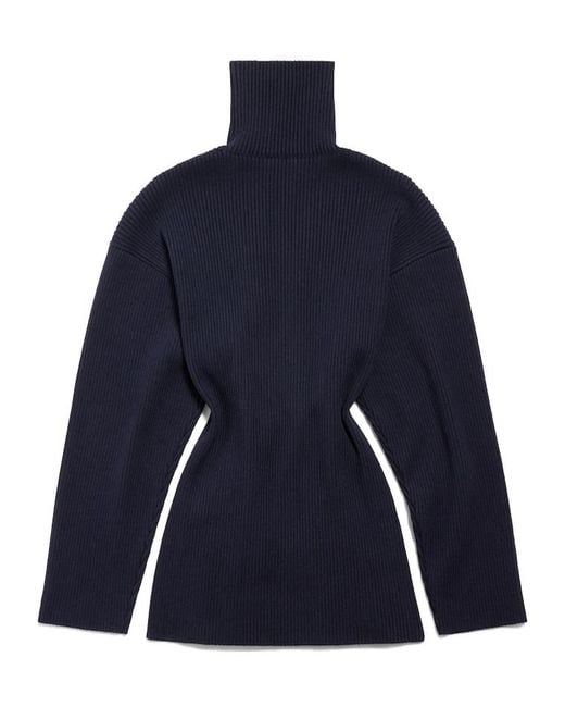 Balenciaga Blue Pinched Mini Dress