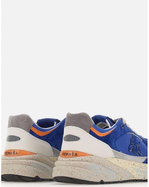 Premiata Blue Lace-Up Sneakers for men