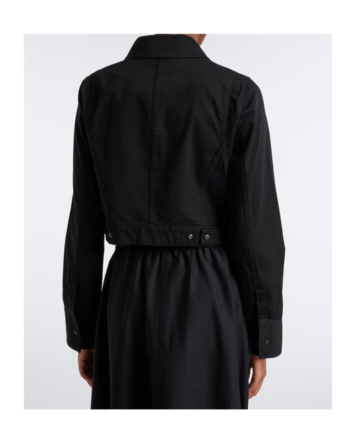 Vince Black Cropped Cotton Jacket
