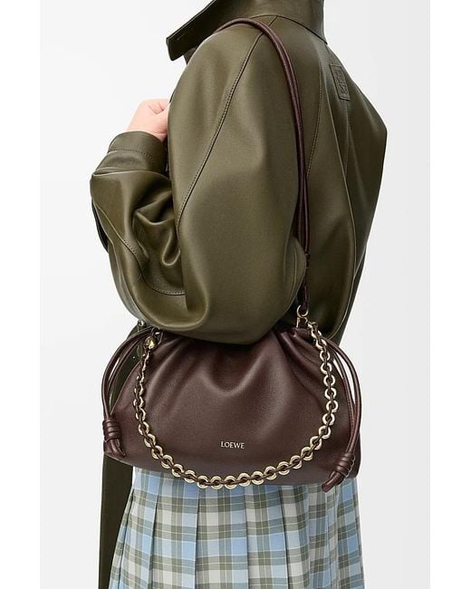 Loewe Brown Medium Flamenco Purse Bag