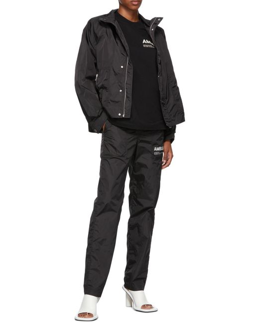 Ambush Black Logo-Print Hooded Jacket