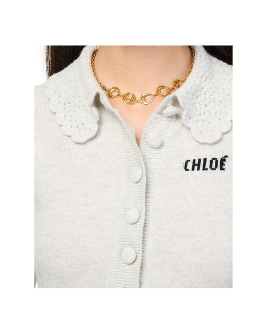 Chloé Metallic Logo Necklace