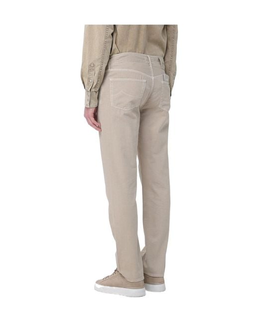 Jacob Cohen Natural Five-Pocket Straight Jeans for men