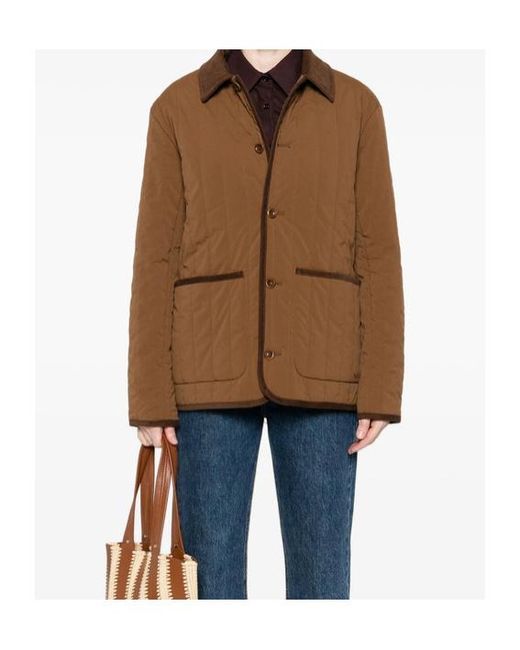 A.P.C. Brown Long-Sleeved Straight-Hem Jacket