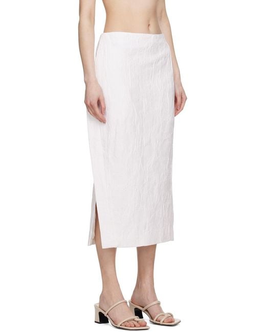 Co. White Slit Skirt