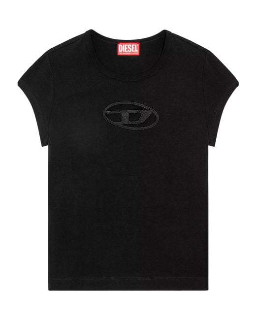 DIESEL Black T-Angie Oval D T-Shirt