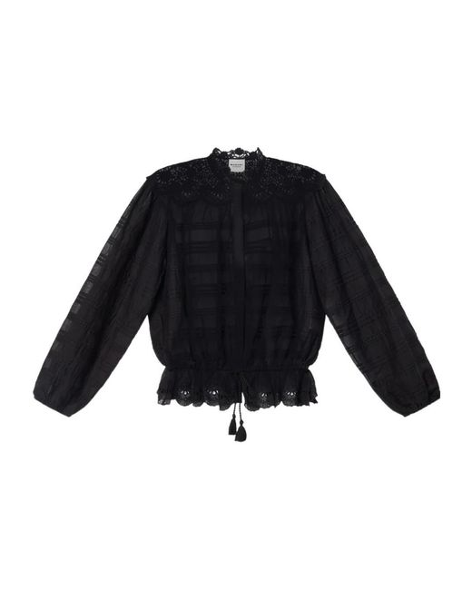 Isabel Marant Blue Isabel Marant Polly Floral Lace Blouse