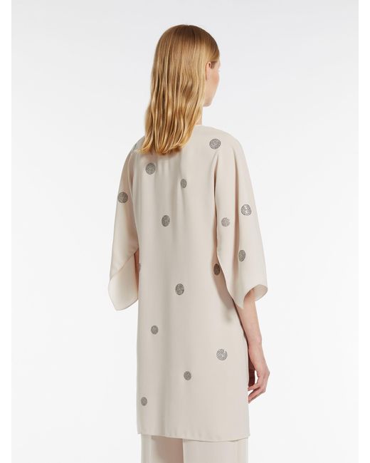 Max Mara Natural Deep V-Neck Blouse