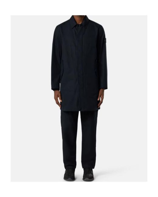 Stone Island Blue Cotton Coat for men