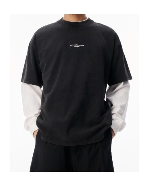 Alexander Wang Black Crewneck Short-Sleeved T-Shirt for men