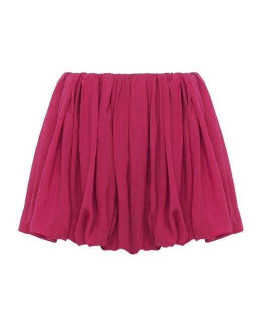 Chloé Red Silk Shorts