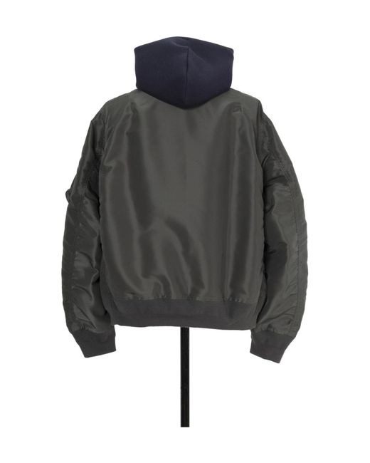 Sacai Blue Sponge Sweat Hoodie for men