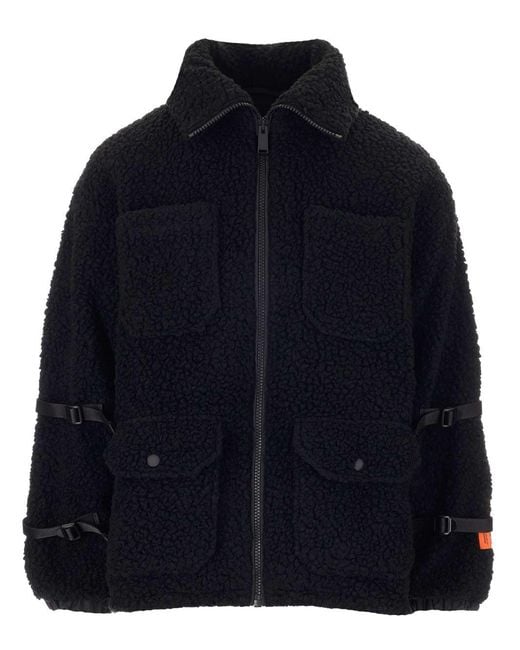 Heron Preston Blue Zip-Fastening Fleece Jacket for men